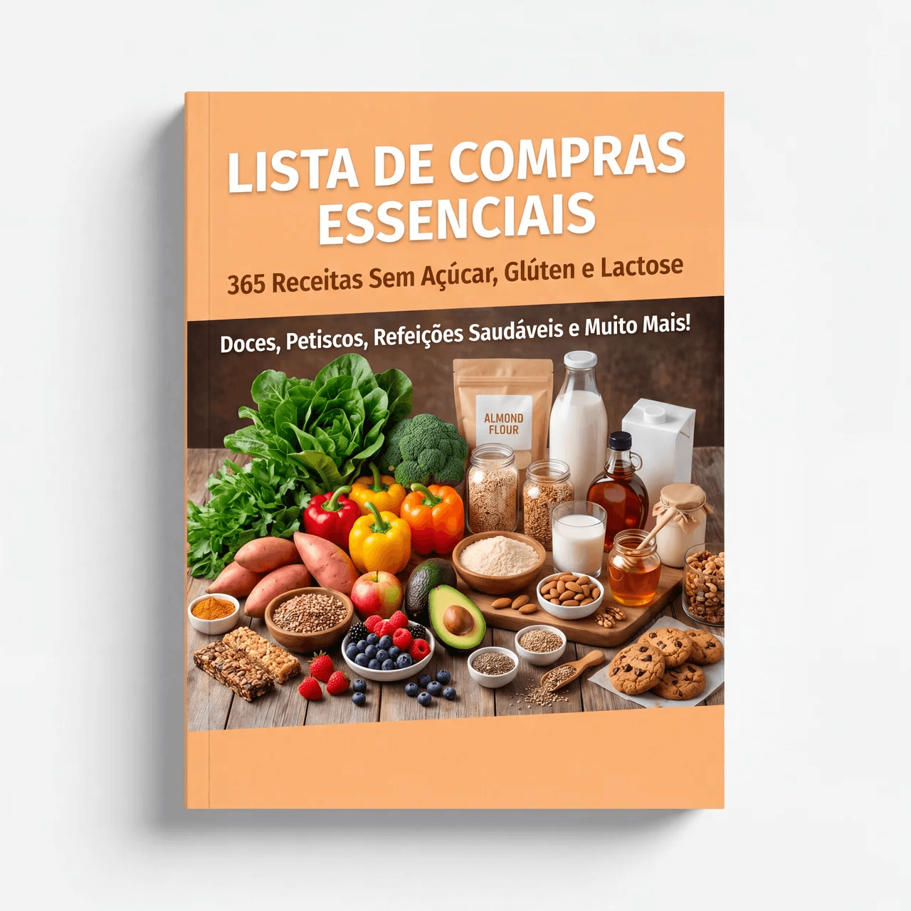 Lista de compras para receitas sem açúcar, sem glúten e sem lactose